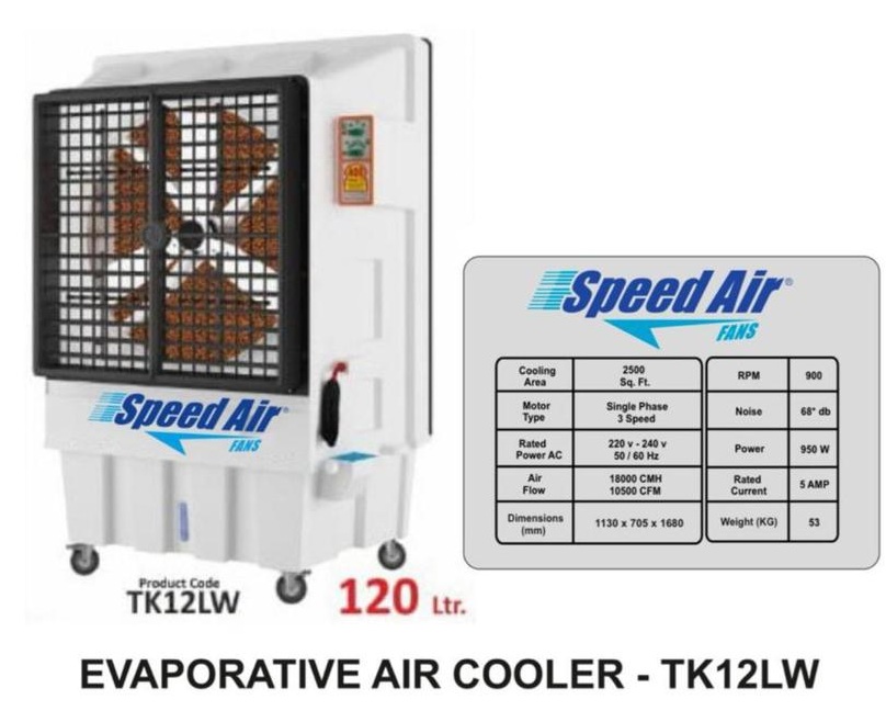 SPEED AIR TK12LW EVAPORATIVE AIR COOLER 120LTR