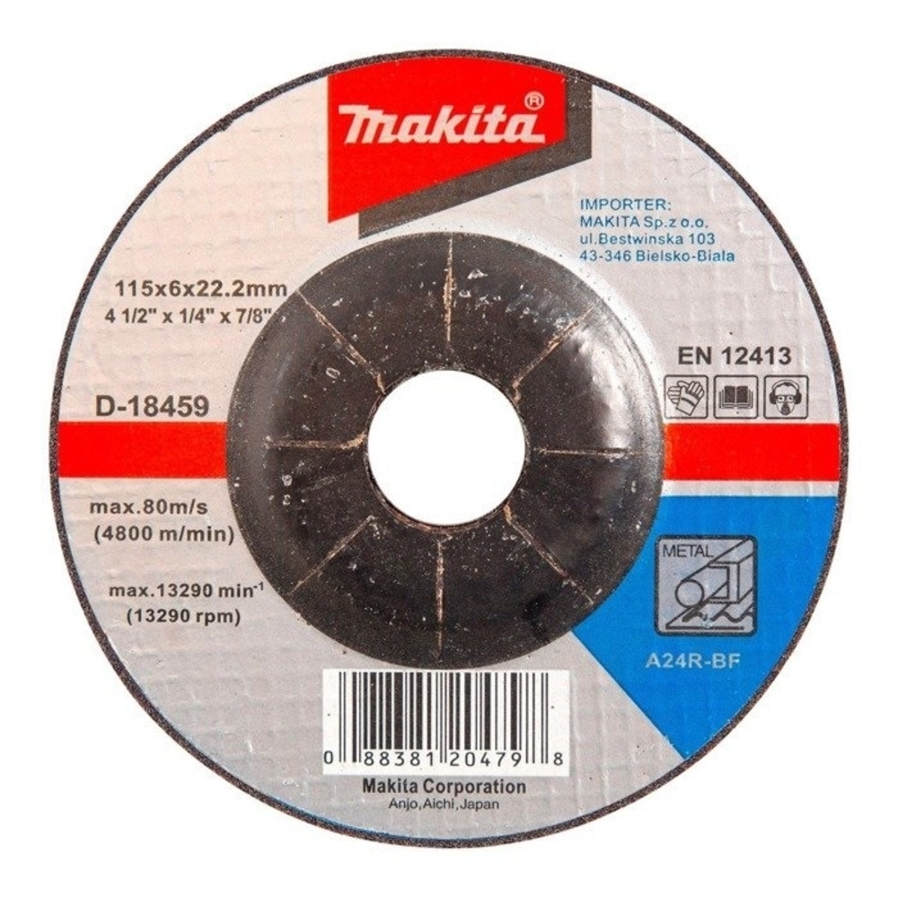 Grinding wheel 115 x 6 mm, A24R, Metal