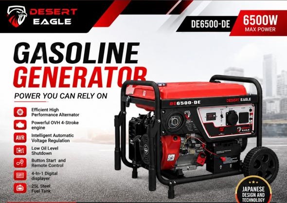DESERT EAGLE DE6500-DE GASOLINE GENERATOR 6.0KVA