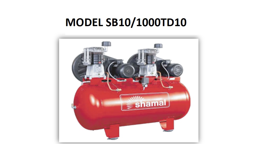 SHAMAL AIR COMPRESSOR 1000LTR MODEL SB7/1000TD7.5 - ITALY