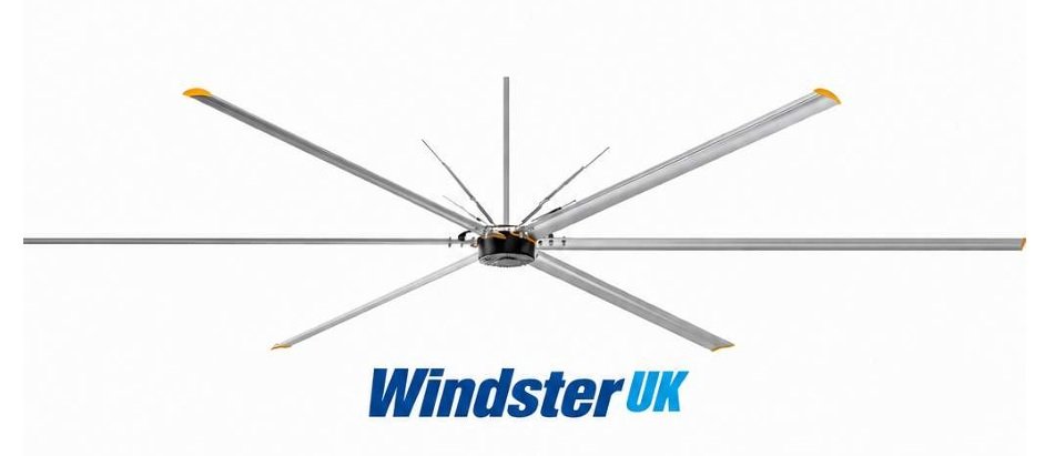 Windster UK Industrial Type Large Ceiling Fan 7.3Meter