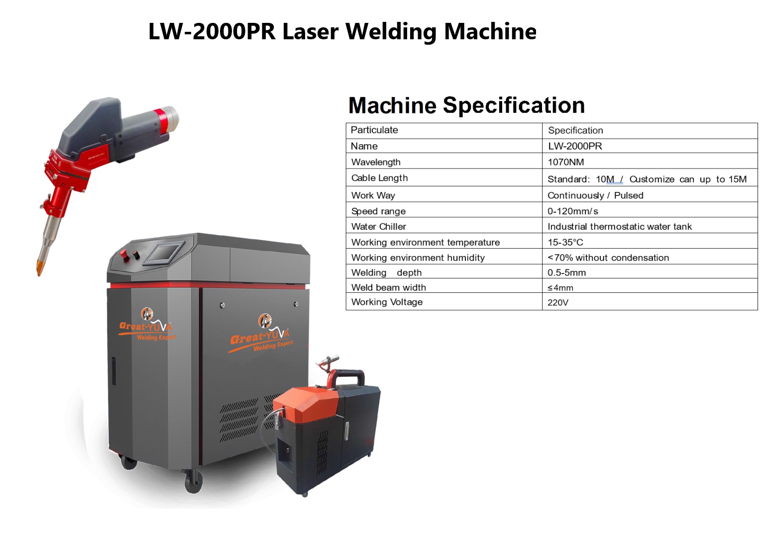 Laser welding machine LW-2000PR